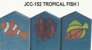 Tropical Fish Stained Glass Pattern Garden Stone Borders New! - Picture 1 of 2