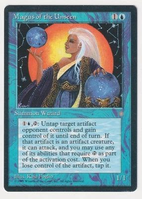 Magus of the Unseen Proof MP Ice Age Artist Kaja Foglio 1995 MTG Magic AP Rare! - Image 1 of 2