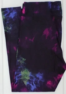 OS LuLaRoe One Size Leggings Cute Tie Dye on Black NWT X42 - Picture 1 of 8