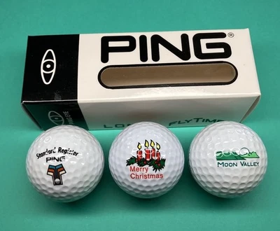 3 Ping Golf Balls New W/Sleeve - Image 1 of 2