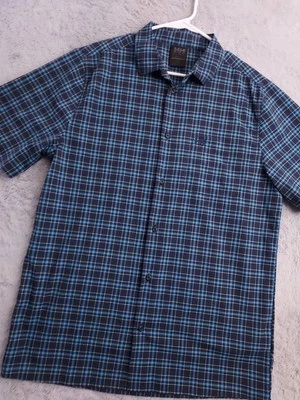 Helly Hanson Shirt Men Large Blue Plaid Performance Hiking Fishing Casual Nature - Image 1 of 4