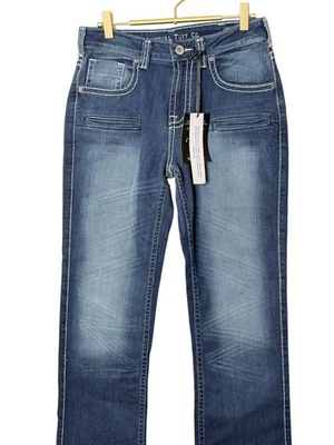 Cowgirl Tuff Co. Edgy Bootcut Jeans Womens Size 11/12 Blue Denim Natural Waist W - Image 1 of 4