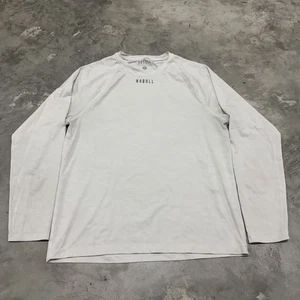 NoBull Shirt Mens Large White Camo Long Sleeve Performance Stretch Gym Pullover - Picture 1 of 7