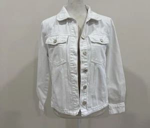 MNG Kids Mädchen Jeansjacke weiß 13-14 Jahre 164 cm - Bild 1 von 8