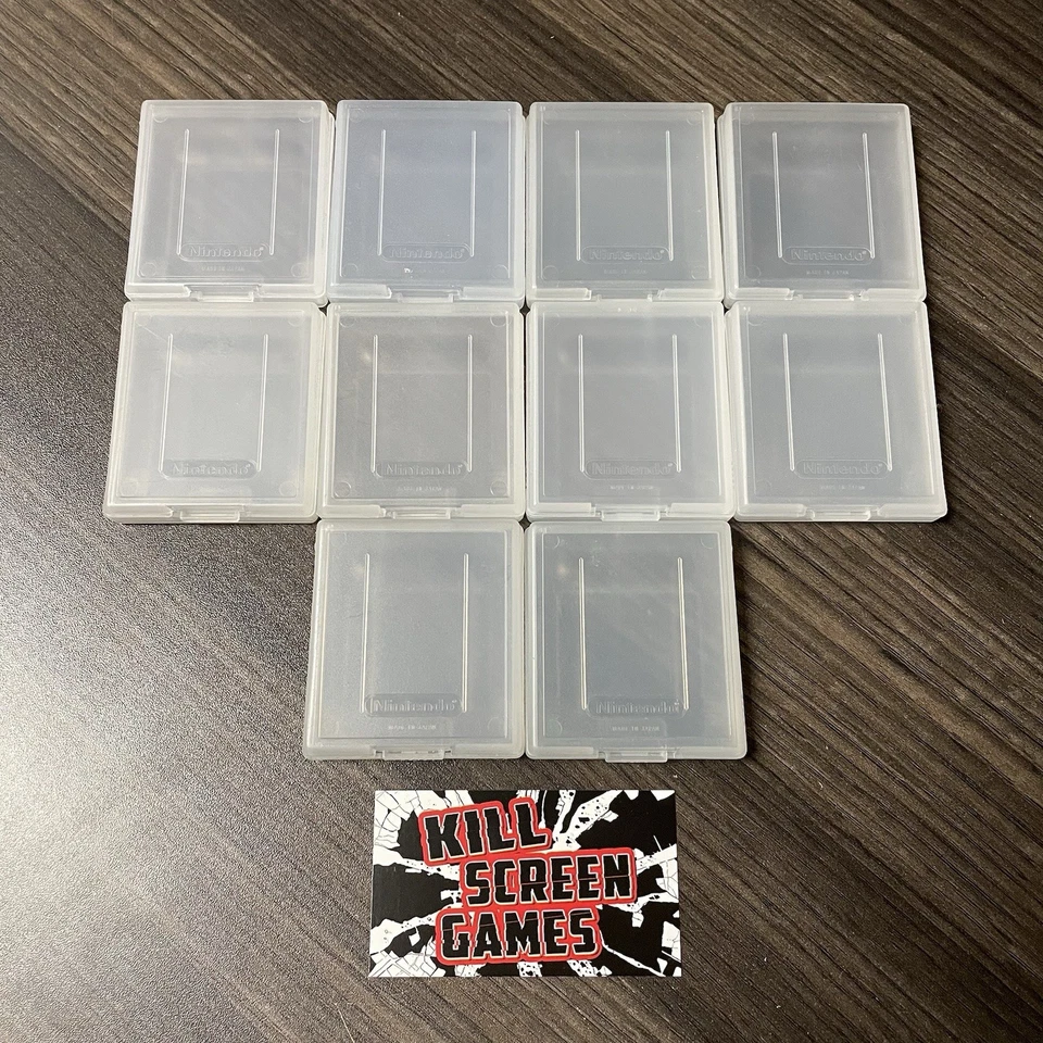 Lote de 10 estuches de plástico para juegos Nintendo Game Boy originales OEM cubierta antipolvo Foto 1 de 1