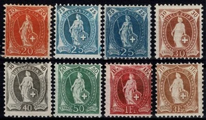 1905/06 Swiss Helvetia Standing New Filigree 8 Val Mlh MF130769 - Picture 1 of 2