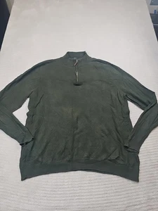 Nordstrom Mens Shop Sweater Mens 2X Tall Cashmere Blend Quarter Zip Pullover - Picture 1 of 6