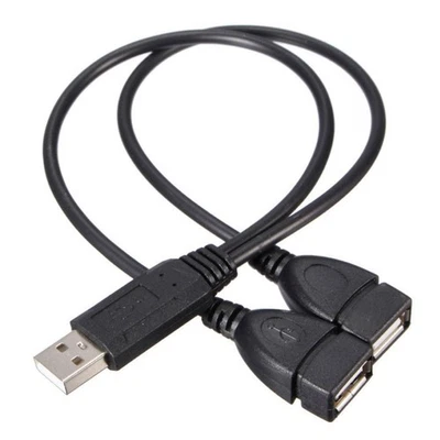Y-Kabel - A Stecker > 2x A Buchse 30cm Y Adapter-Power 1M 2FM 2.0 NE USB to Z8Z9 - Bild 1 von 4