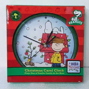 Peanuts Christmas Carol Uhr Charlie Brown Snoopy spielt Weihnachtslieder zur Stunde 12 - Bild 1 von 8