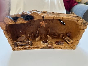 One of a kind Olive wood Nativity from Bethlehem Israel Only one made - Imagen 1 de 9