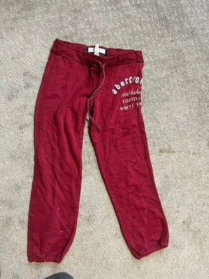 abercrombie kids логотип красный прямые штанины толстовки размер большой - Изображение 1 из 4