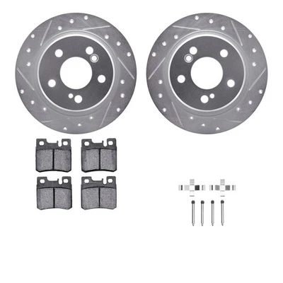 For Mercedes-Benz SL320 94-95 Brake Kit eLINE Series Drilled & Slotted Rear Foto 1 de 4