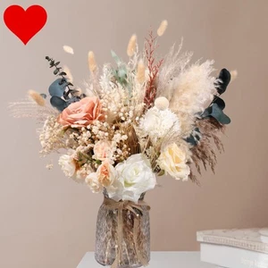100pcs High End Artificial Flowers Dried Pampas Decor With Vase, Kitchen Isla... - Picture 1 of 9