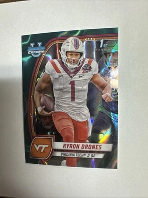 2024 Bowman University Chrome - Teal Lava Refractor #119 Kyron Drones (RC) - Image 1 of 2