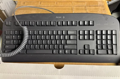 RARE VINTAGE 1996 ACER ASPIRE 6511-HW CHARCOAL COLOR WINDOWS PS2 KEYBOARD US-RM3 - Image 1 of 4