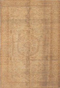 Vintage Hand-Knotted Area Rug 6'1" x 8'11" Traditional Wool Carpet - Picture 1 of 2
