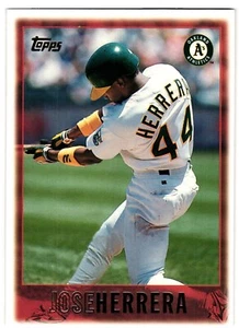 1997 Topps #48 Jose Herrera Oakland Athletics - Foto 1 di 2