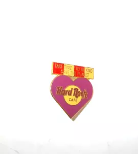 VINTAGE HARD ROCK CAFE *HEART* PIN ~TAKE TIME TO BE KIND ~ SAVE THE PLANET ~ - Picture 1 of 4