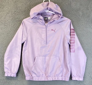 PUMA Girls Cherry Blossom Windbreaker Full Zip Size L 12-14 Pockets. / 70-9 - Picture 1 of 9
