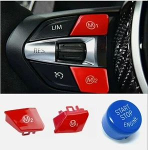 BMW F30 F82 F32 F10 F85 F86 M3 M4 M2 STEERING WHEEL M1 M2 + BLUE START BUTTON - Picture 1 of 8