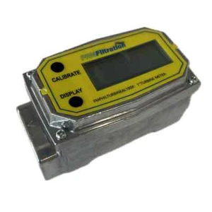Battery Powered Aluminum Turbine Flow Meter, 1 Inch NPT - Picture 1 of 4