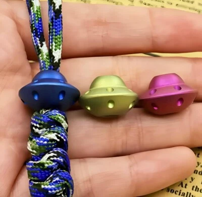 EDC Titanium Alloy camping Knife colorful Bead Lanyard Bracelet Outdoor Pendant - Image 1 of 4