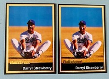 1991 BALLSTREET MAGAZINE CARDS (2) DARRYL STRAWBERRY #25 LOS ANGELES DODGERS