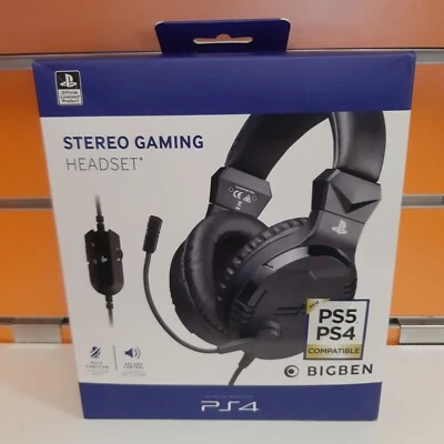 Cuffie Gaming Stereo BigBen Black - Licenza Sony per PS4 e PS5 NUOVE SIGILLATE - Immagine 1 di 2