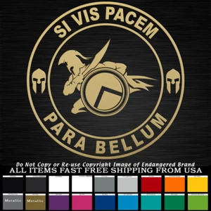 If You Want Peace Prepare fo War Si Vis Pacem Star Round Sticker Decal - Bild 1 von 10