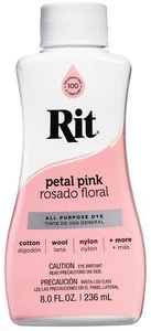 Rit Dye Liquid Fabric Dye, 8-Ounce, Petal Pink,1 Pack of 1 Piece - Picture 1 of 1