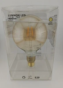 Ikea Lunnom LED Bulb E26 400 Lumen Globe Glass New LED1633G5 - Picture 1 of 4