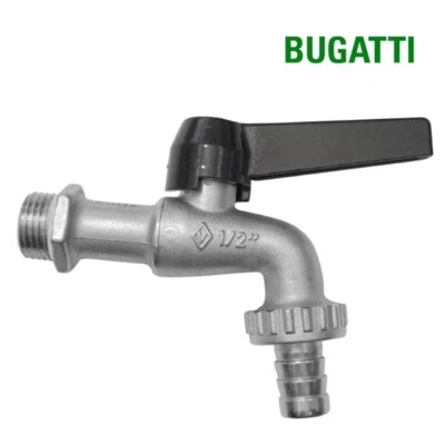 RUBINETTO CON PORTAGOMMA A SFERA ATTACCO DA 3/8" - 1/2" - 3/4" - 1"  BUGATTI - Immagine 1 di 2