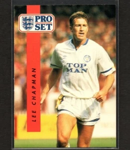 LEE CHAPMAN 1990-91 Pro Set Soccer Card LEEDS UNITED #100 PSA - Picture 1 of 2