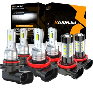 For Toyota Highlander 2014-2019 LED Headlight + Fog Light Bulbs Combo Kit 10000K - Picture 1 of 19