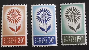 1964 Cyprus #244-46 Europa Cept, Flowers, Plants, MNH, complete set C.V. 80.00 € - Picture 1 of 2