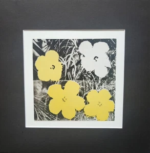 Andy Warhol "Blumen" (gelb/weiß) mattierte Offsetlithographie 12x12 2000 - Bild 1 von 2
