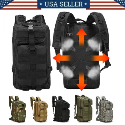 Tactical Assault Backpack Trekking Daypack Molle Rucksack 30L for Hiking Fishing - Image 1 of 4