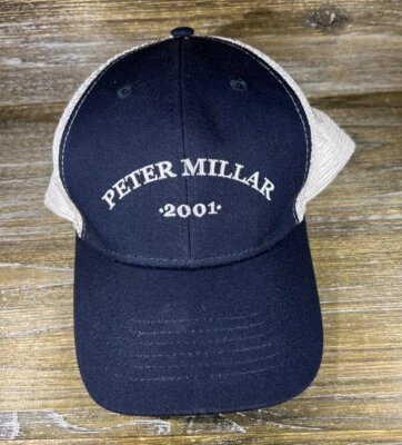 Sombrero Peter Millar 2001 Trucker para hombre 20 aniversario OSFA azul marino/blanco Foto 1 de 4