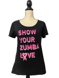 Zumba Fitness Party In Pink Breast Cancer Awareness Tshirt Black Pink XLarge - Picture 1 of 8