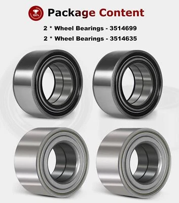 All 4 Front Rear Wheel Bearings For Polaris Ranger RZR S 800 900 XP 2010-2014 US - Image 1 of 4