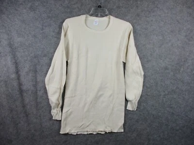Jockey Thermal Shirt Mens XL Tall W36 L32 Beige Base Layer Waffle Knit USA Made - Image 1 of 4