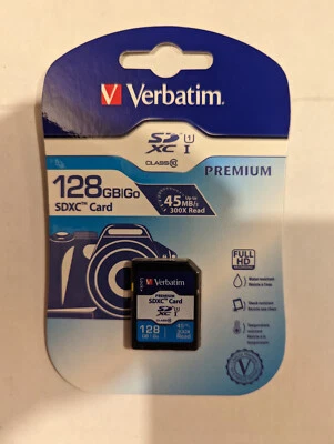 Verbatim 44025 128GB Premium SDXC Digital Memory Card SD Card - Image 1 of 3