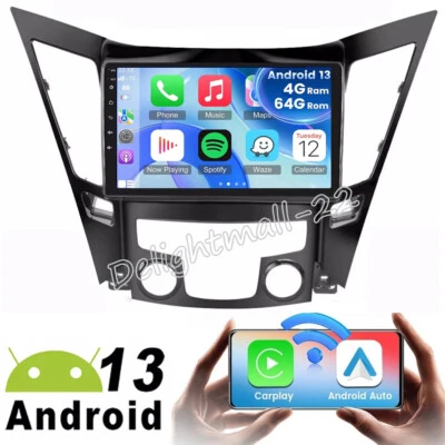 For Hyundai Sonata 2011-2015 Android 13 Apple CarPlay Car Stereo Radio GPS NAVI - Image 1 of 4