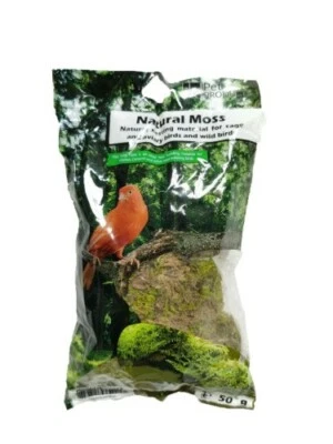SKY PET PRODUCTS 2 x NATURAL MOSS NESTING MATERIAL FOR SMALL CAGED BIRDS 50g - TOP QUALITY