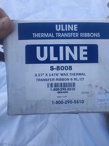 3,27"x 1476' THERMOTRANSFERBAND WACHS SCHWARZ 6 ROLLEN U-LINE S-8008 ZEBRA - Bild 1 von 2