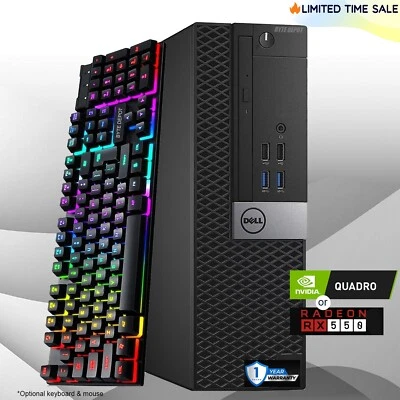 Dell Gaming PC Desktop Computer i5 7TH, Up to 64GB RAM, 5TB SSD,NVIDIA Windows - Image 1 of 4