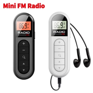 Mini Portable FM Radio with Backlit LCD Screen, 3.5mm Headset for Jogging and - Picture 1 of 10