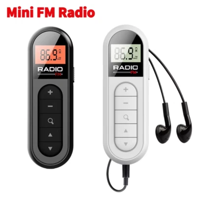 Mini Radio FM Portable avec Écran LCD Rétroéclairé, Casque 3.5mm pour Jogging et - Photo 1/4