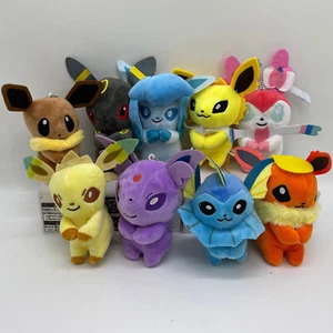 9X Eevee Plush Umbreon Vaporeon Espeon Leafeon Flareon Sylveon Glaceon Soft Toy - Picture 1 of 10