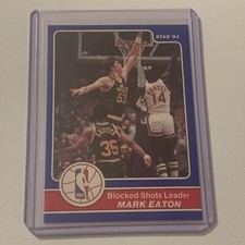 1984 Star Co. Blocked Shots Leader #19 Mark Eaton